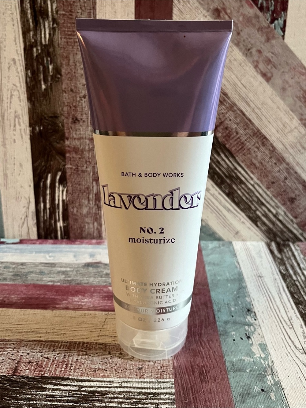 Bath & Body Works Lavender No. 2 Moisturizer EUC 8 oz Aloe Hydrate
